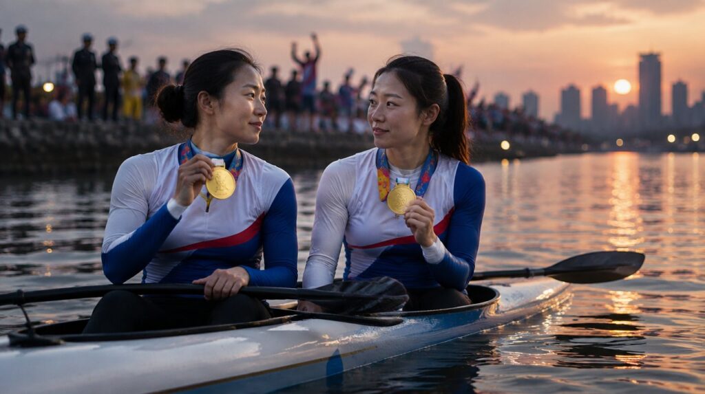 남북단일팀, 아시안게임 카누 여자 500m 금메달 획득 및 선수 명단 정리